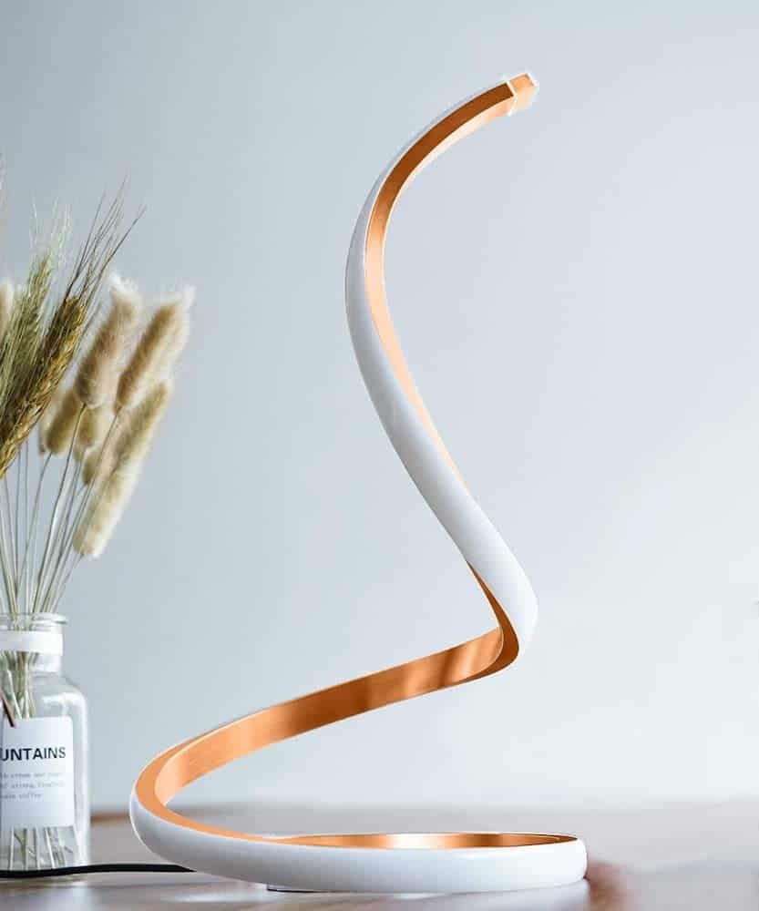 Spiral LED Table Lamp - A Tech Gift For 