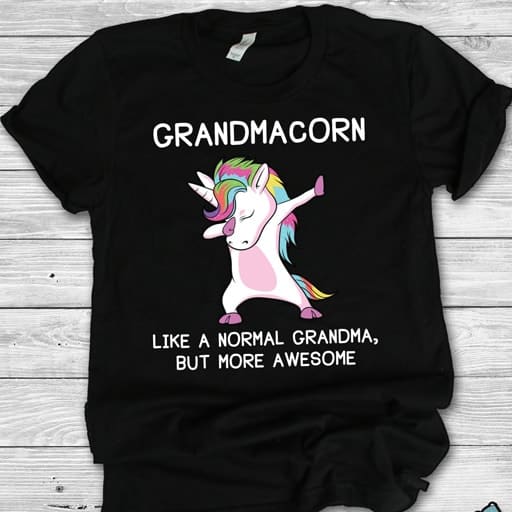 Black Unicorn Grandma T-Shirt
