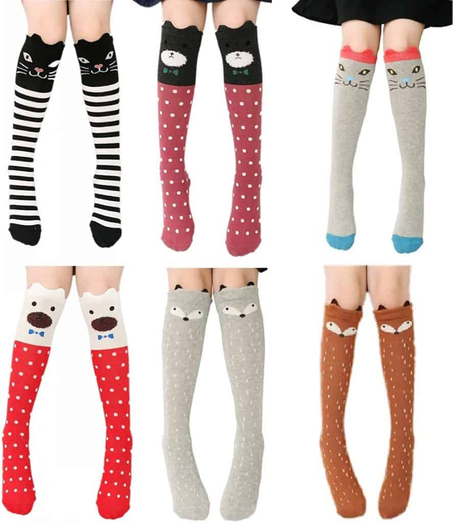 stocking stuffers ideas for girls: Animal Knee High Socks