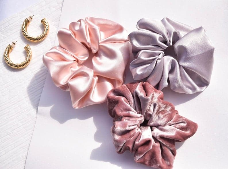 stocking stuffer ideas for women: silk scrunchies