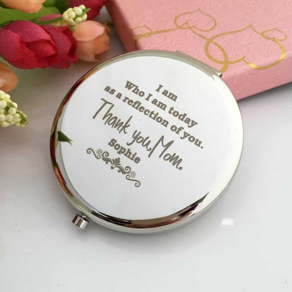 Engraved Compact Mirror for mother of the bride