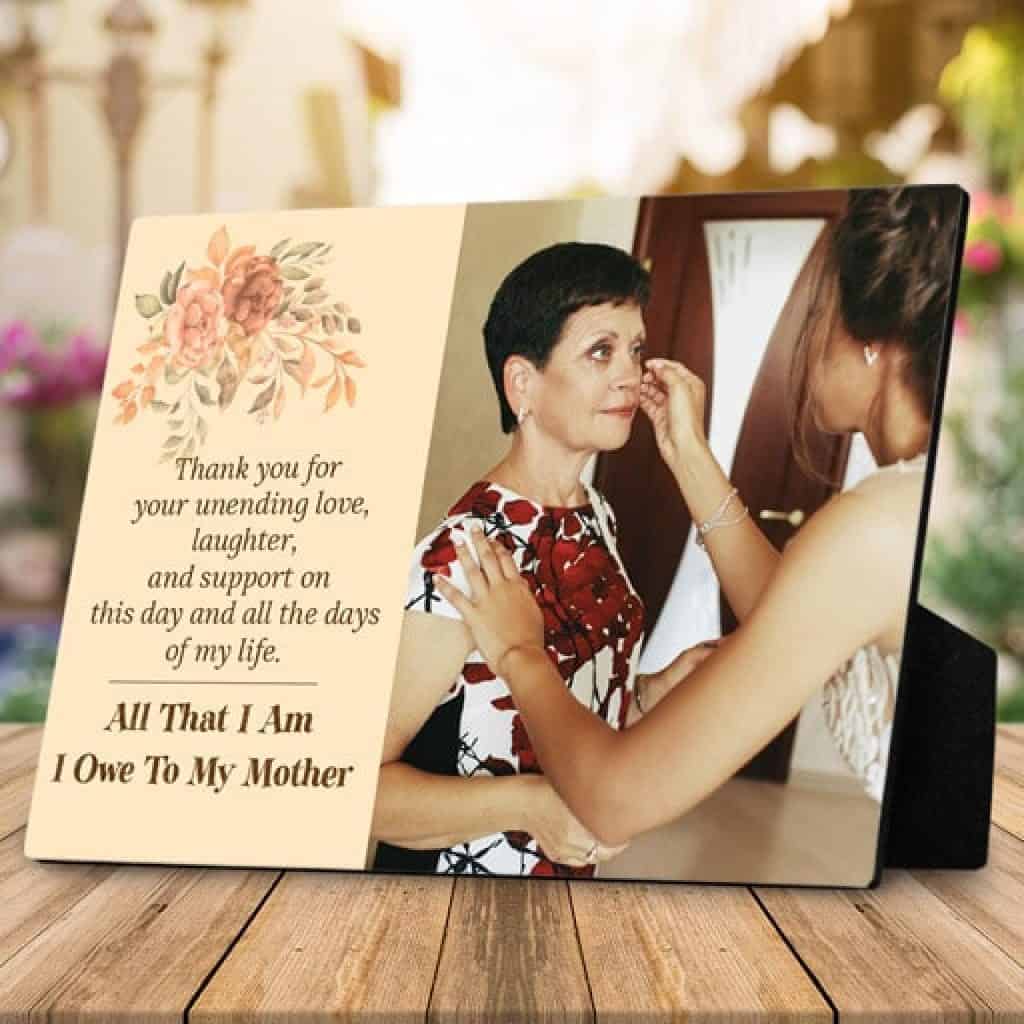 Desktop Photo Plaque - mother of the bride gifts