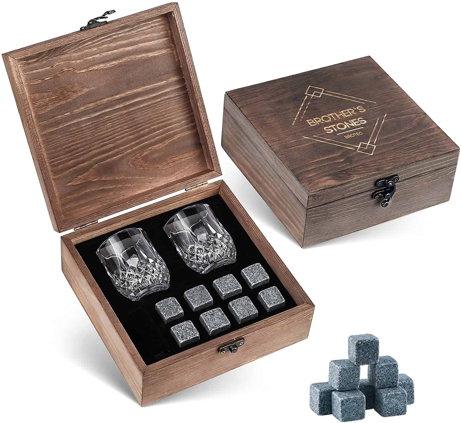 Whiskey Stones and Glass Set