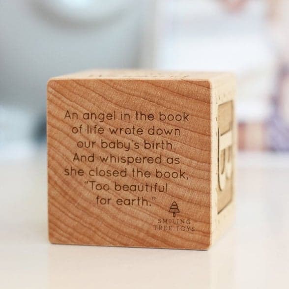 baby MEMORIAL BLOCK - personalized wooden keepsake to remember infant loss, baby bereavement gift, in memory of child