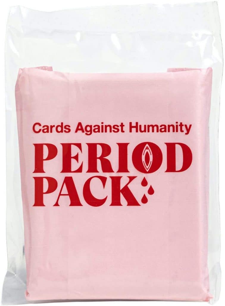 cheap gag gifts for women: card against humanity period pack