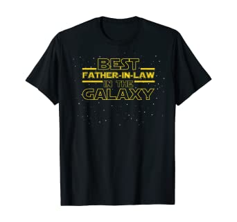 father of the bride gifts from groom: best father in law in the galaxy shirt