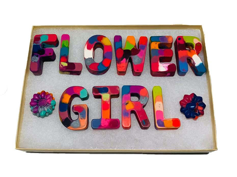 flower girl crayons