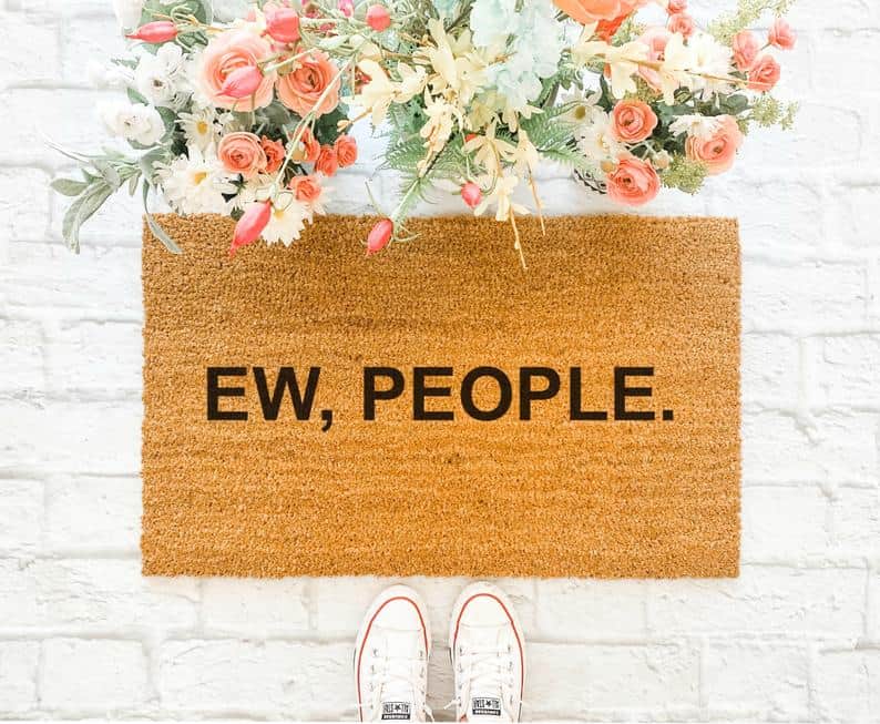 funny gift ideas: ew people doormat