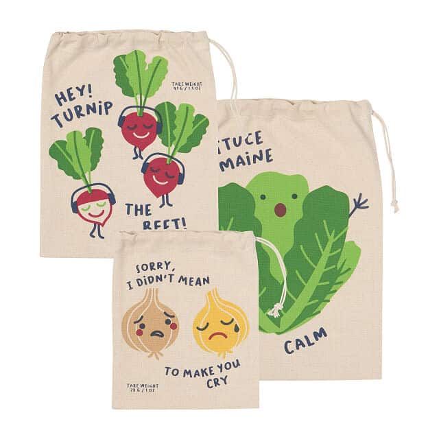 funny gifts for women: funny food plastic-free bag