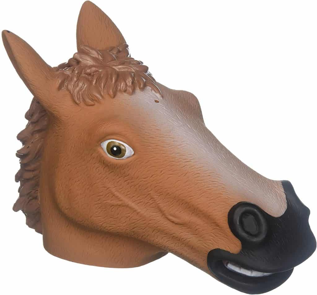 silly gift: horse head squirrel feeder