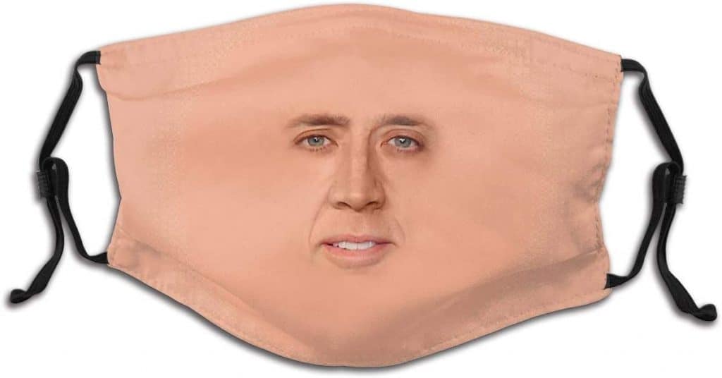 gag gifts for christmas exchange: Nicolas Cage face mask