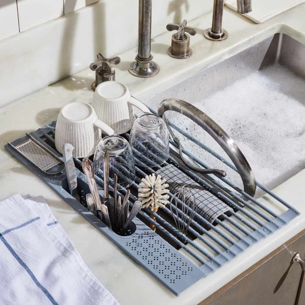unique kitchen gifts: over-the-sink drying rack
