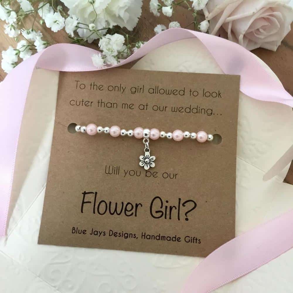 pearl bracelet will you be my flower girl