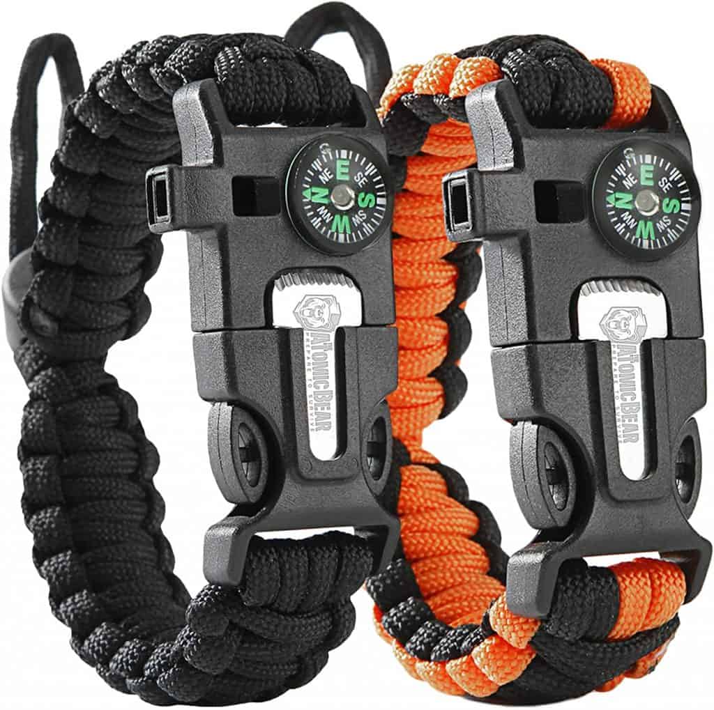 camper gift ideas: survival paracord bracelet