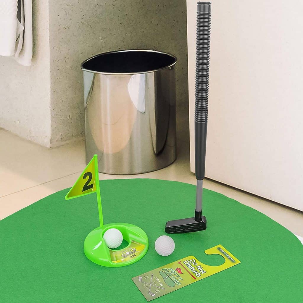 gag gifts for christmas exchange: potty putter toilet time golf game