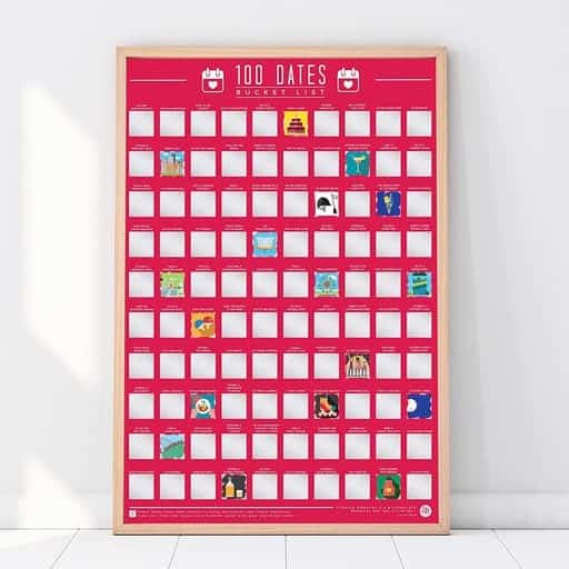 thing to buy your girlfriend: 100 Dates Scratch Poster