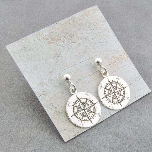 gifts for people moving away: Compass Earrings