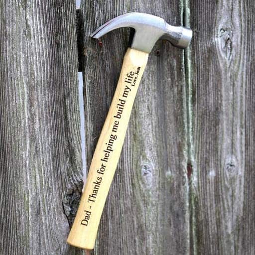 Engraved Hammer - father wedding gift