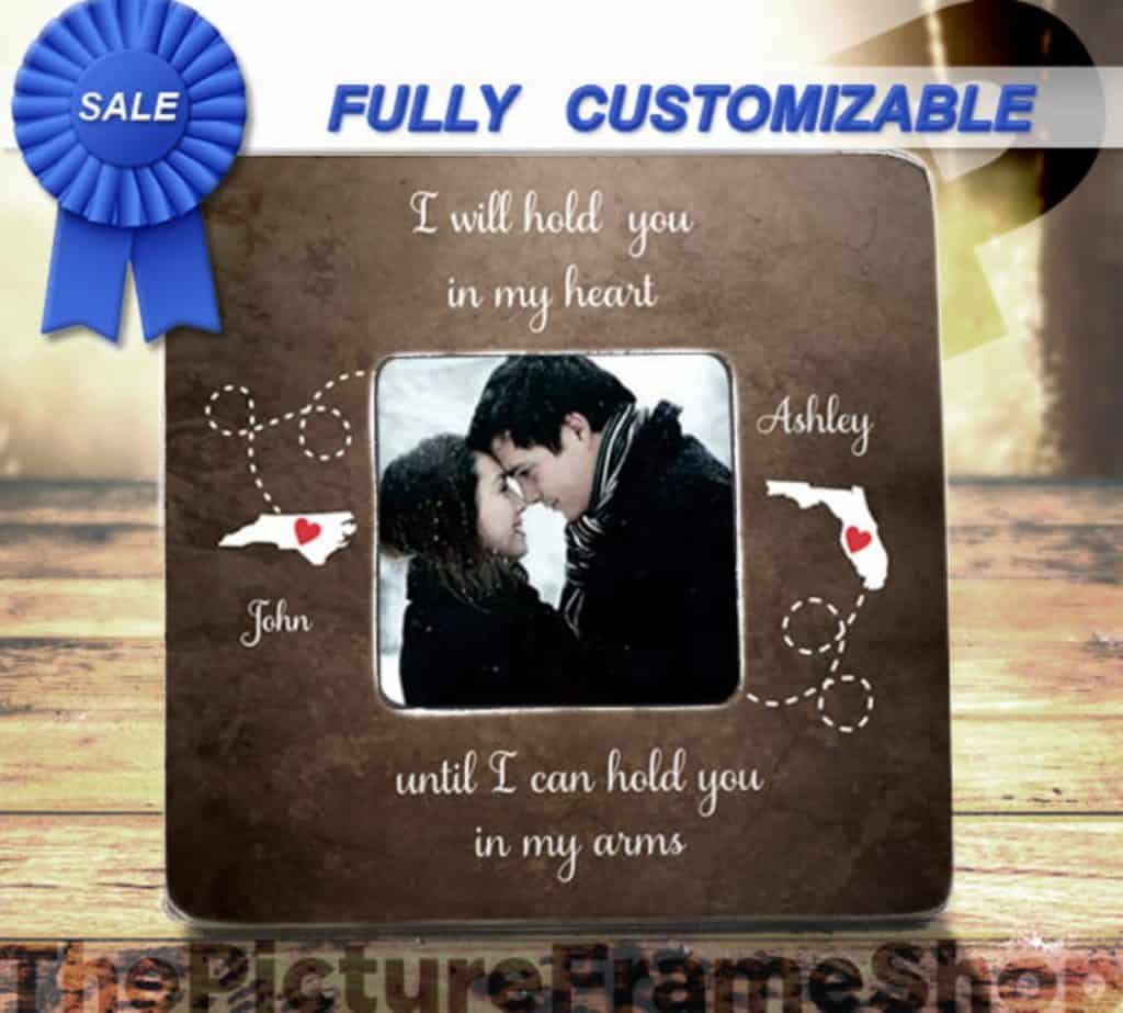 ideas for long distance relationships: Personalized Picture Frame