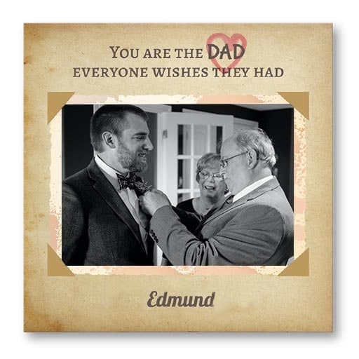 Photo Canvas Print - father of the groom gifts