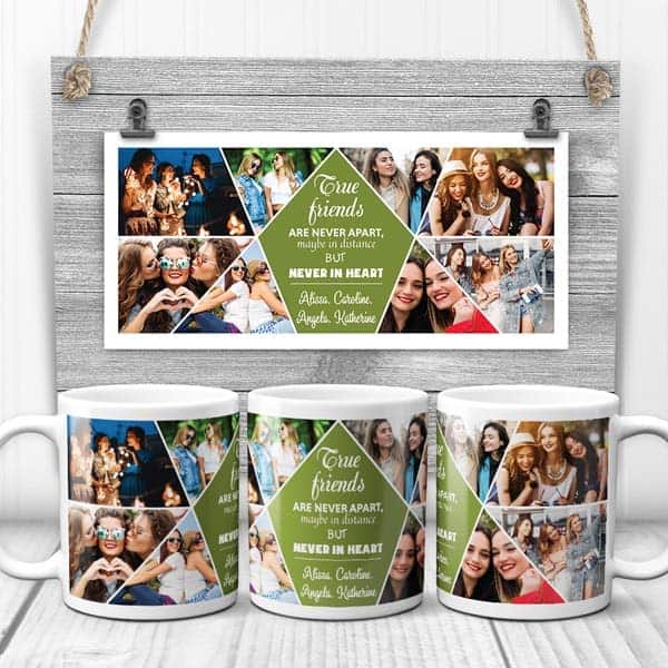 thoughtful going away gifts: True Friends Are Never Apart Mug