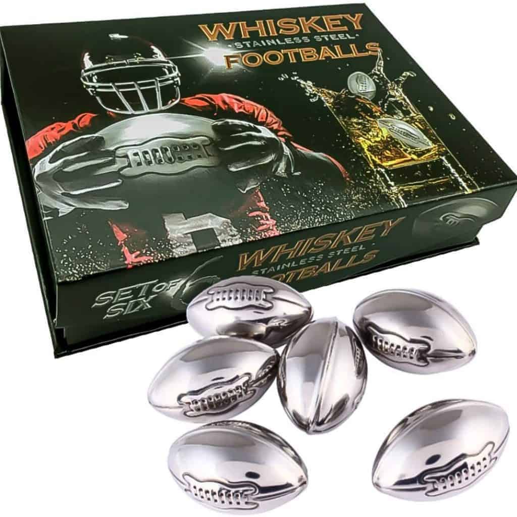Whiskey Stones Football Set - gift ideas for groomsmen