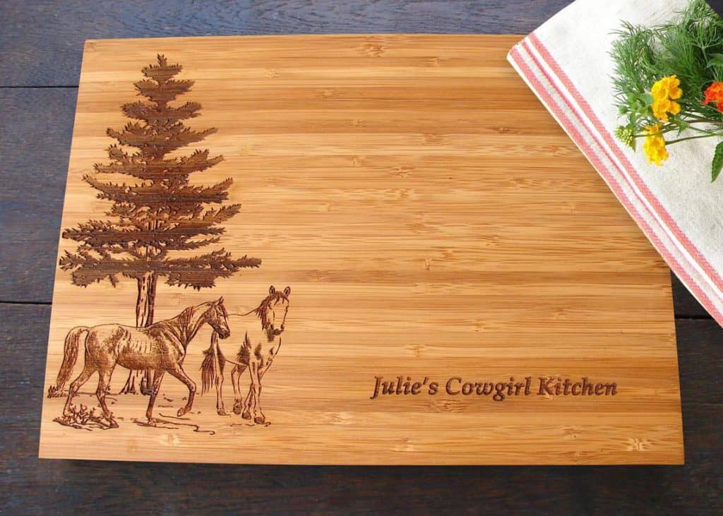 cutting board - gifts for horse lovers
