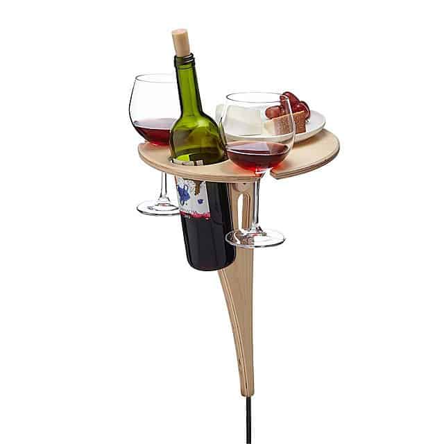 gifts for wine lovers: outdoor wine table