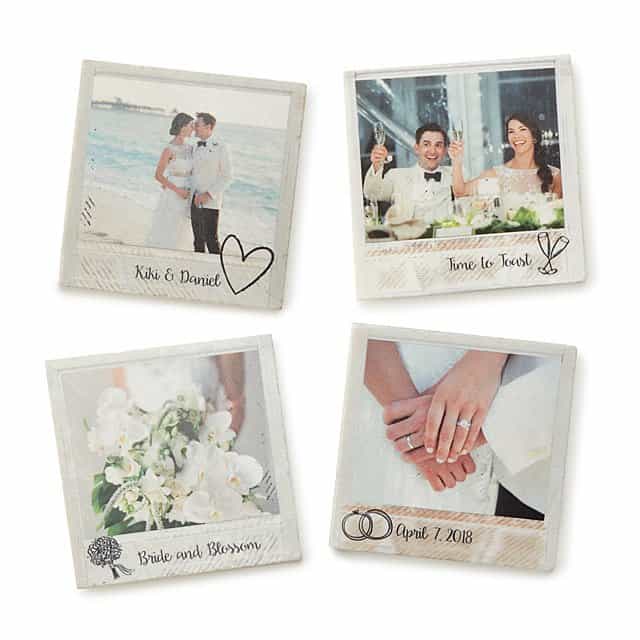 best anniversary gifts for wife: photo coasters