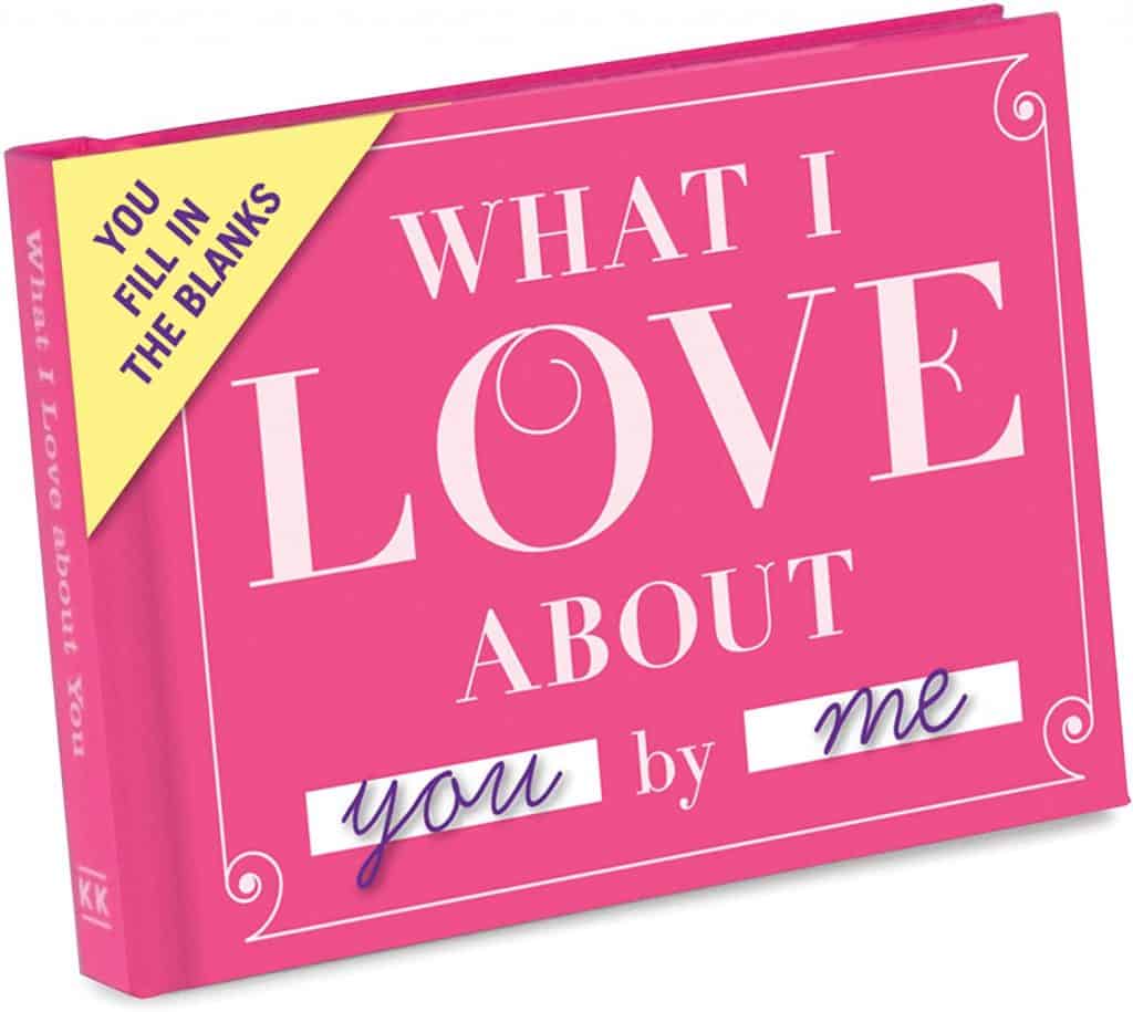 romantic gifts for wife: knock knock what i love about you