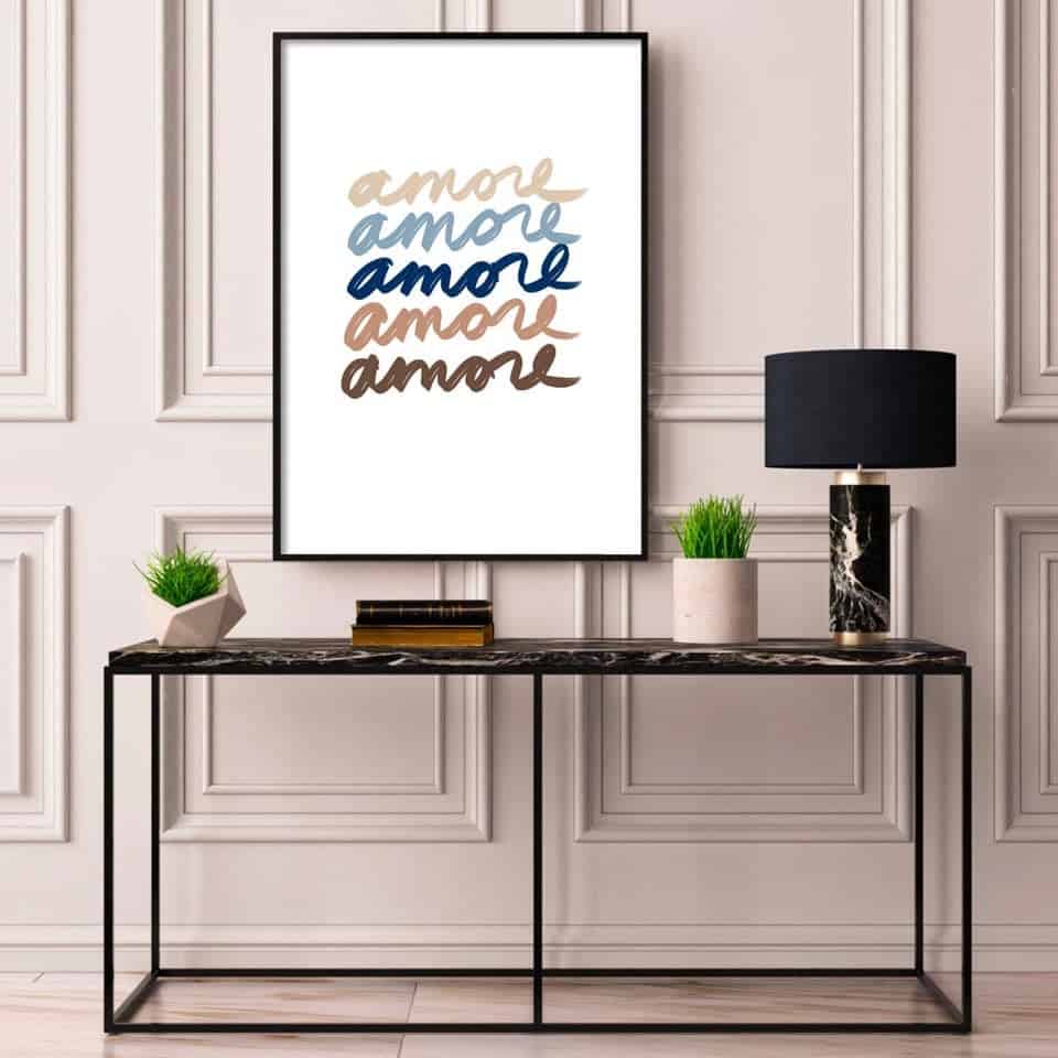 AMORE Wall Print - valentine's day gifts