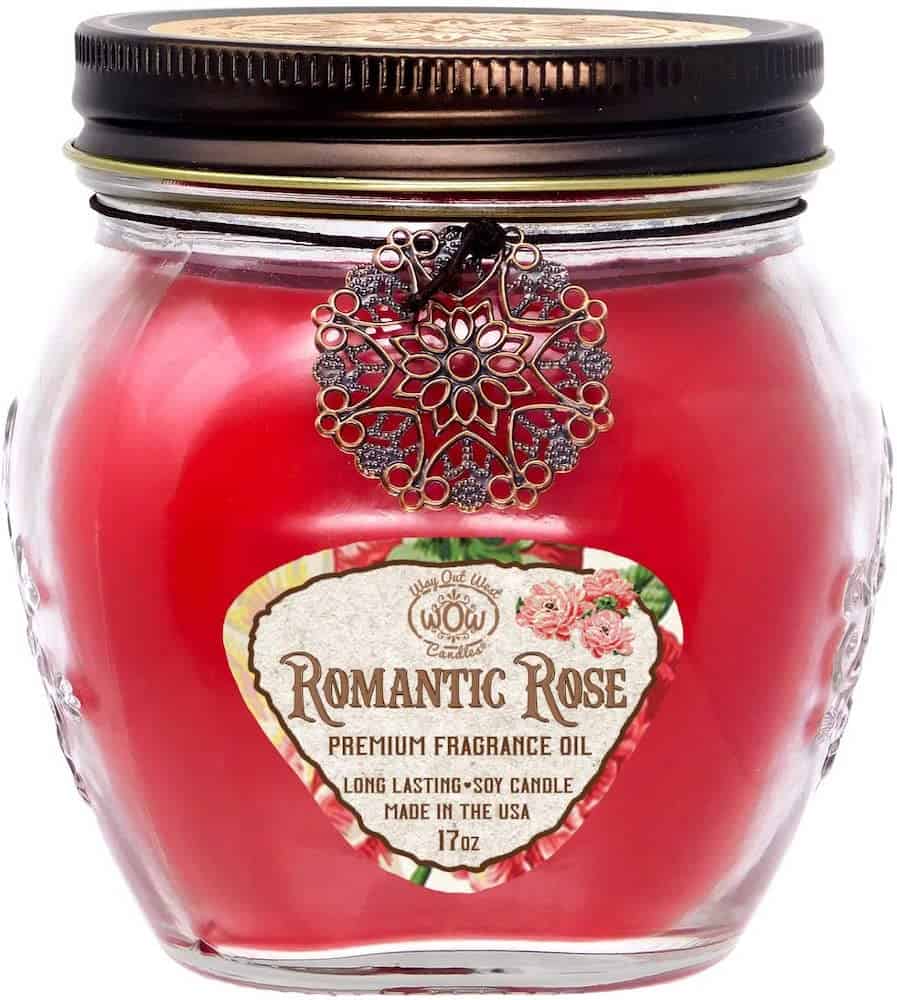Candle Scented with Romantic Fresh Cut Heirloom Roses