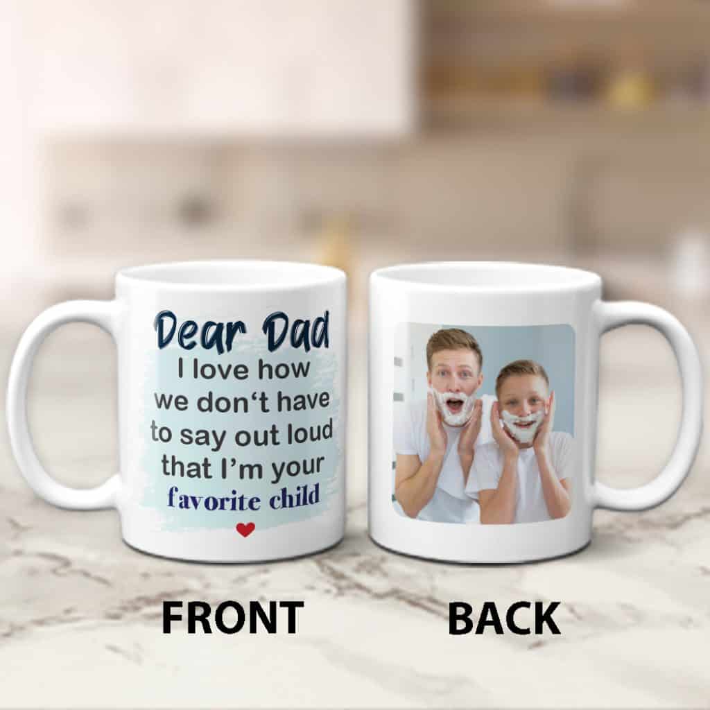 funny gifts for dad: dear dad funny coffee mug