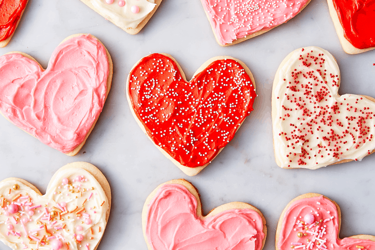 Heart Cookies Homemade cookies gifts for best friend Galentine's Day