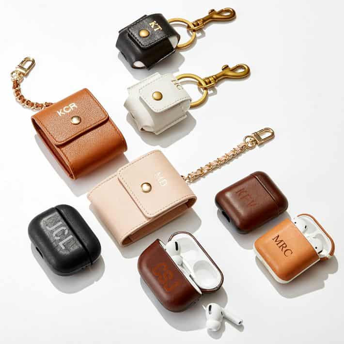 galentine's day gifts for best friends: KEYCHAIN WITH LEATHER AIRPODS CASE