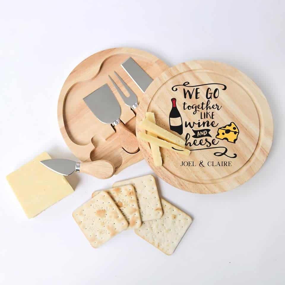 Personalized Cheese Board - valentine day ideas