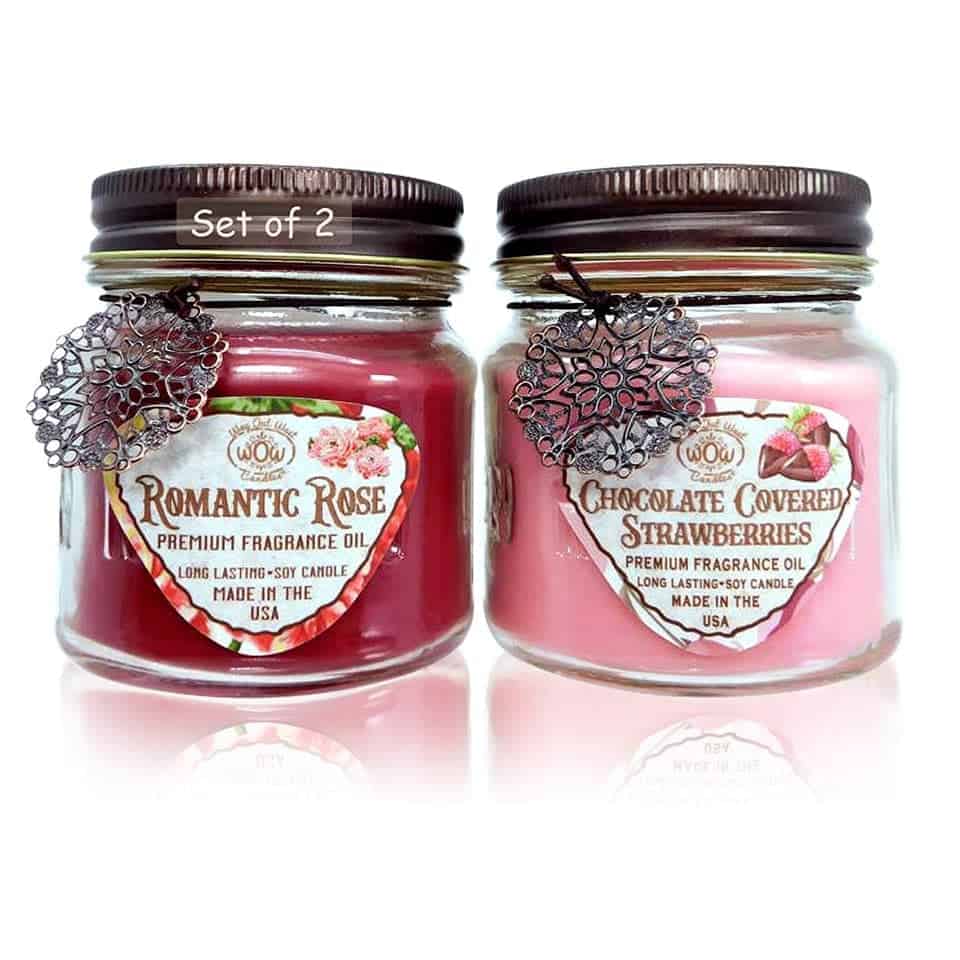Romance Pack Valentine’s Jar Scented Candles - valentines gift ideas