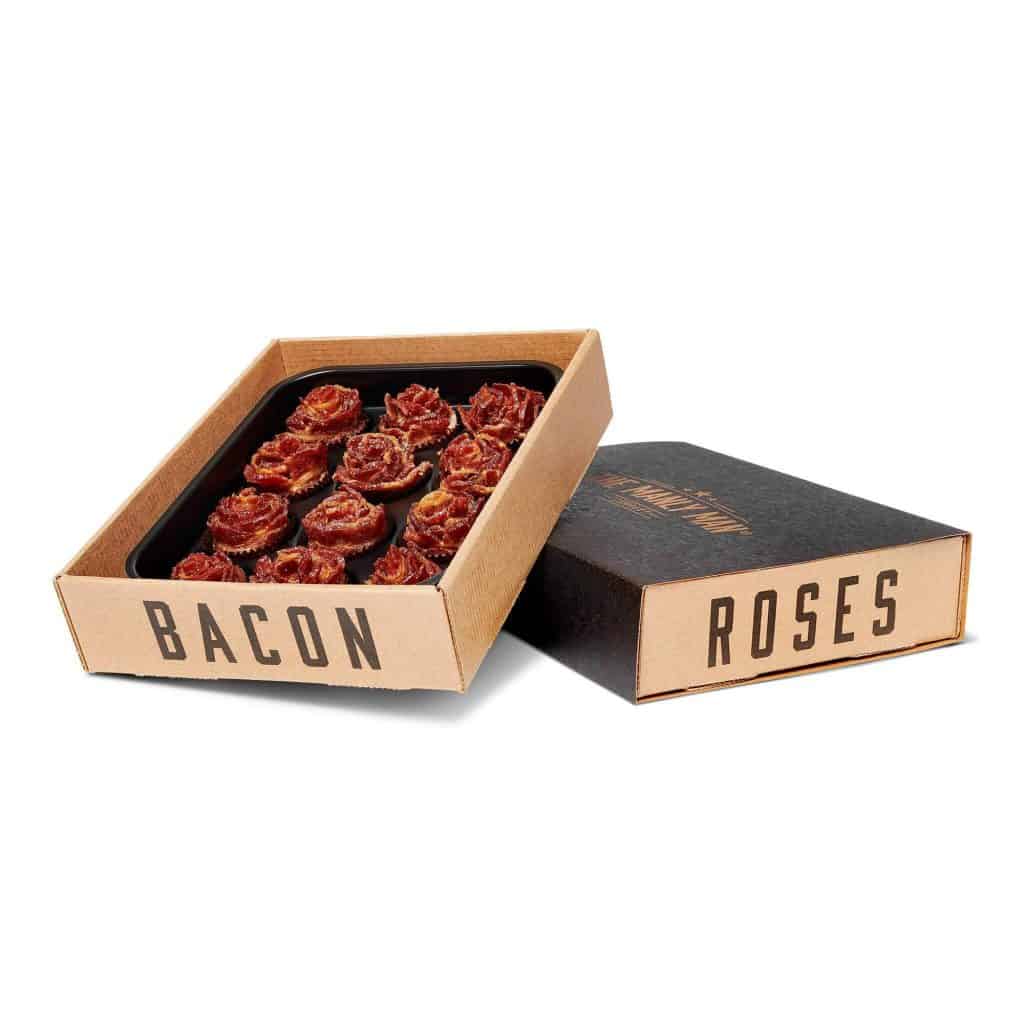 valentine's day gifts for dad: bacon roses & dark chocolate