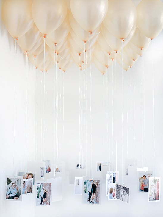 valentine gift for husband homemade: balloon chandelier with photos