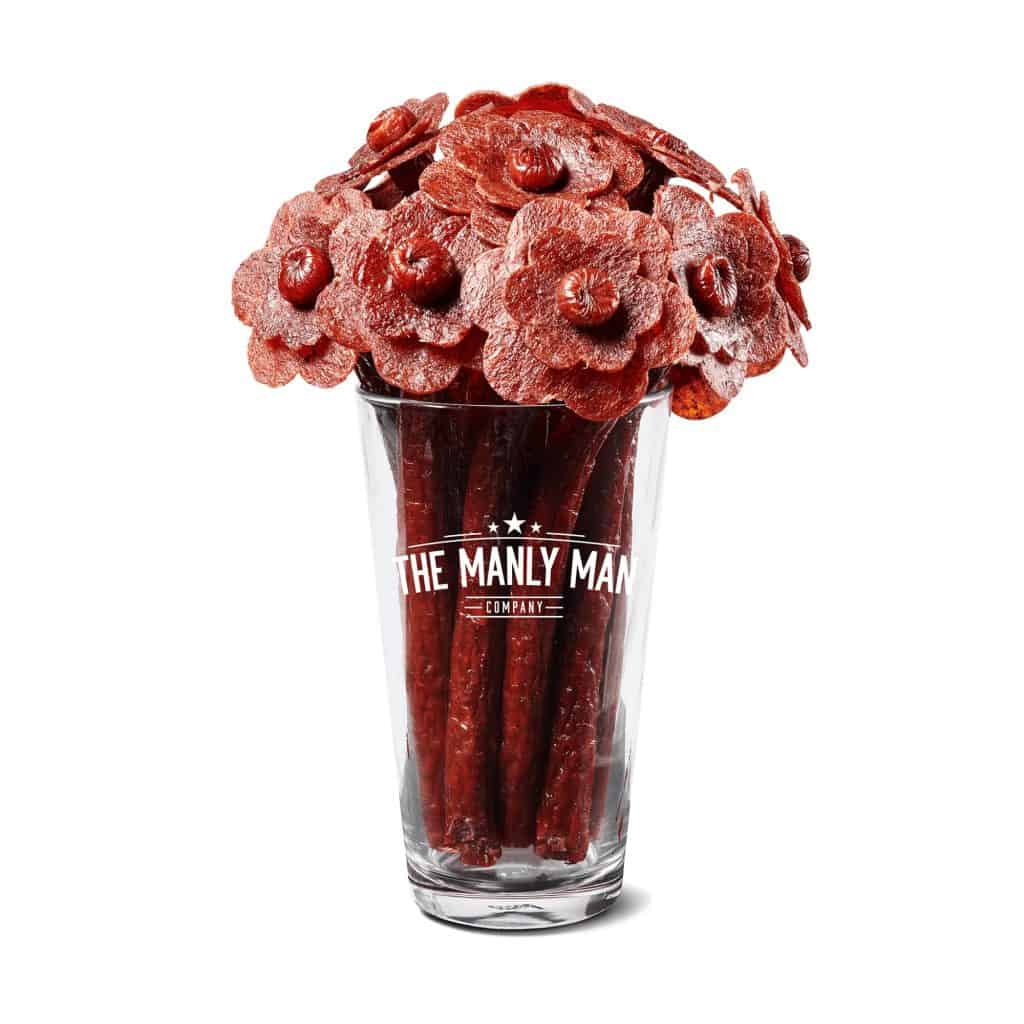 unique valentine's gifts for men: beef jerky bouquet