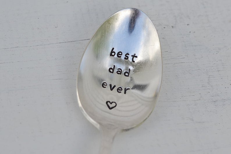 valentines gift for dad from daughter: best dad ever spoon
