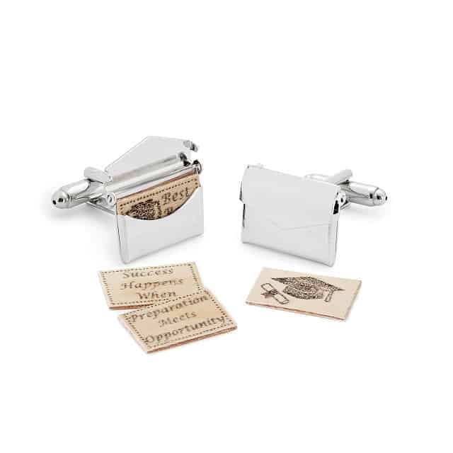 personalized valentines gifts for him: custom love letter cufflinks