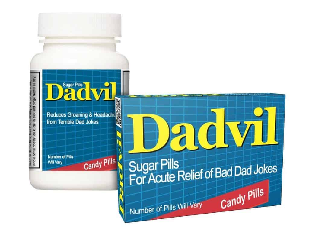 funny gift for dad: dadvil box of candy pills