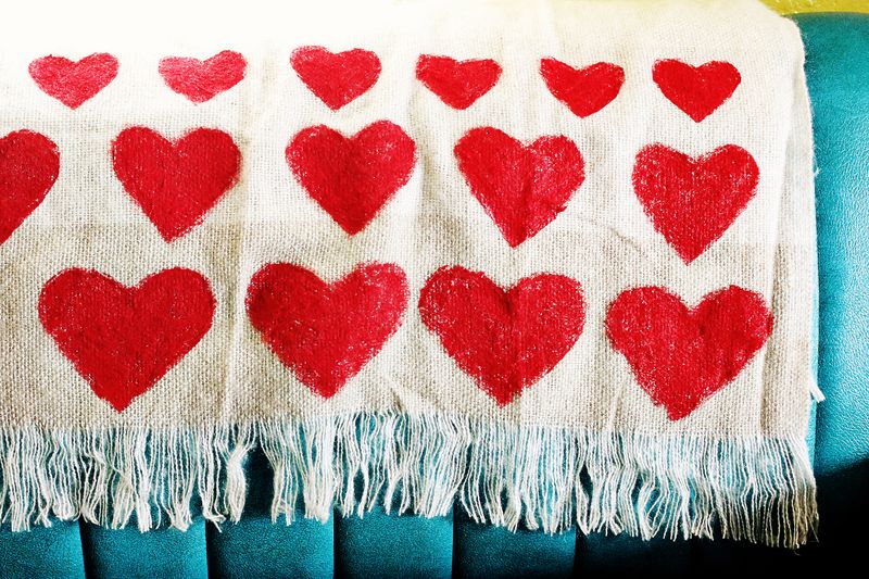 cute valentines day gifts for him: heart blanket