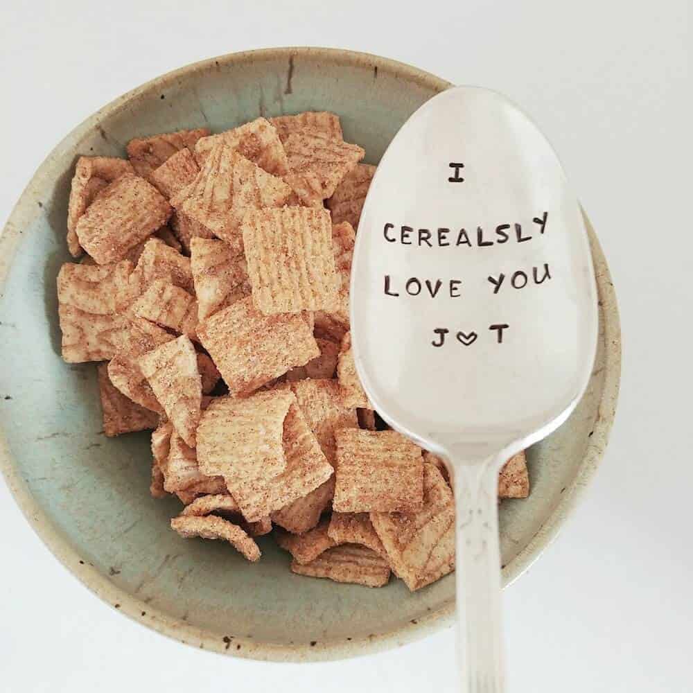 i cerealsly love you spoon gift for him