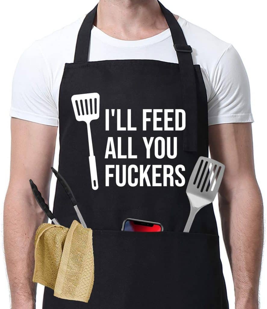 gag gifts for dad: i'll feed all you apron