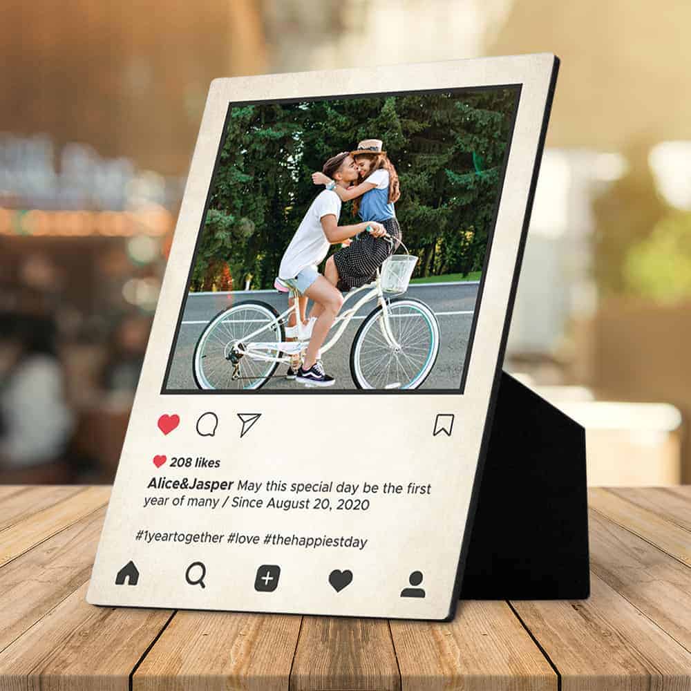 instagram style photo plaque decoration gift for boyfriend