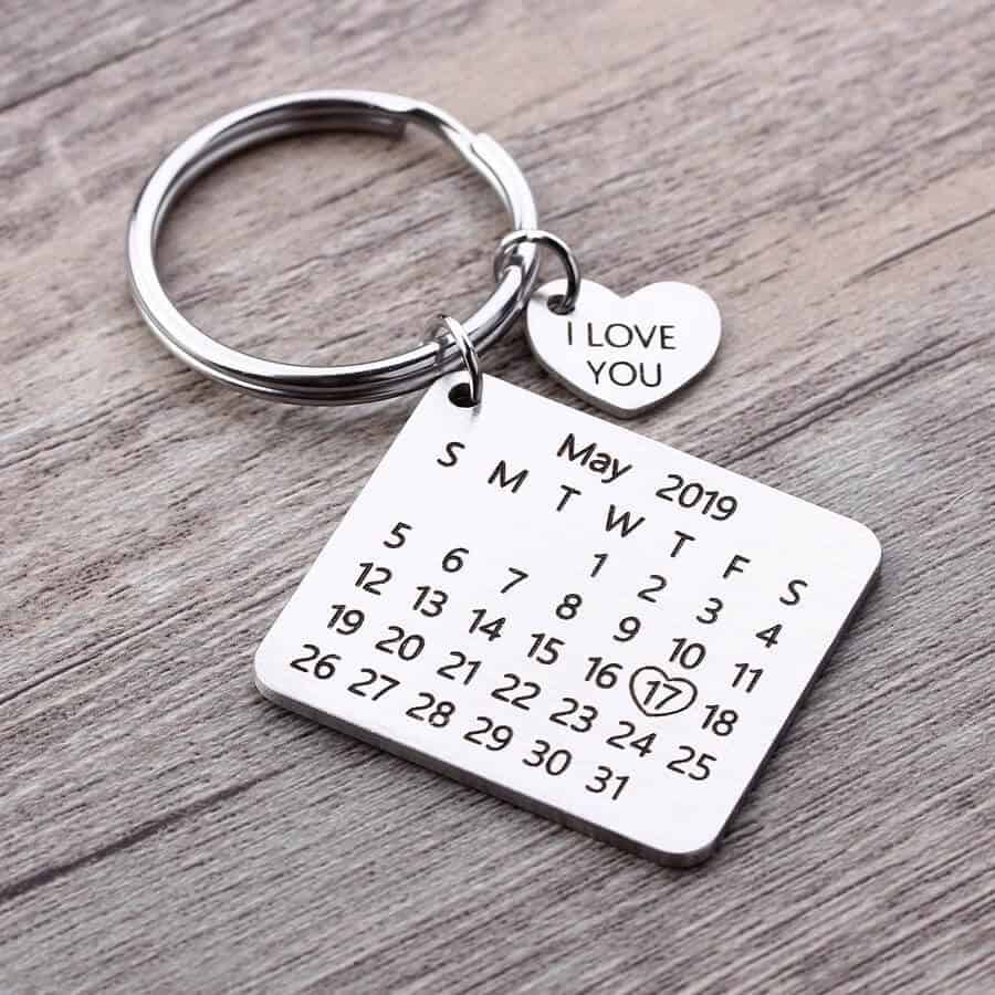calendar keychain for boyfriend for first valentine's day