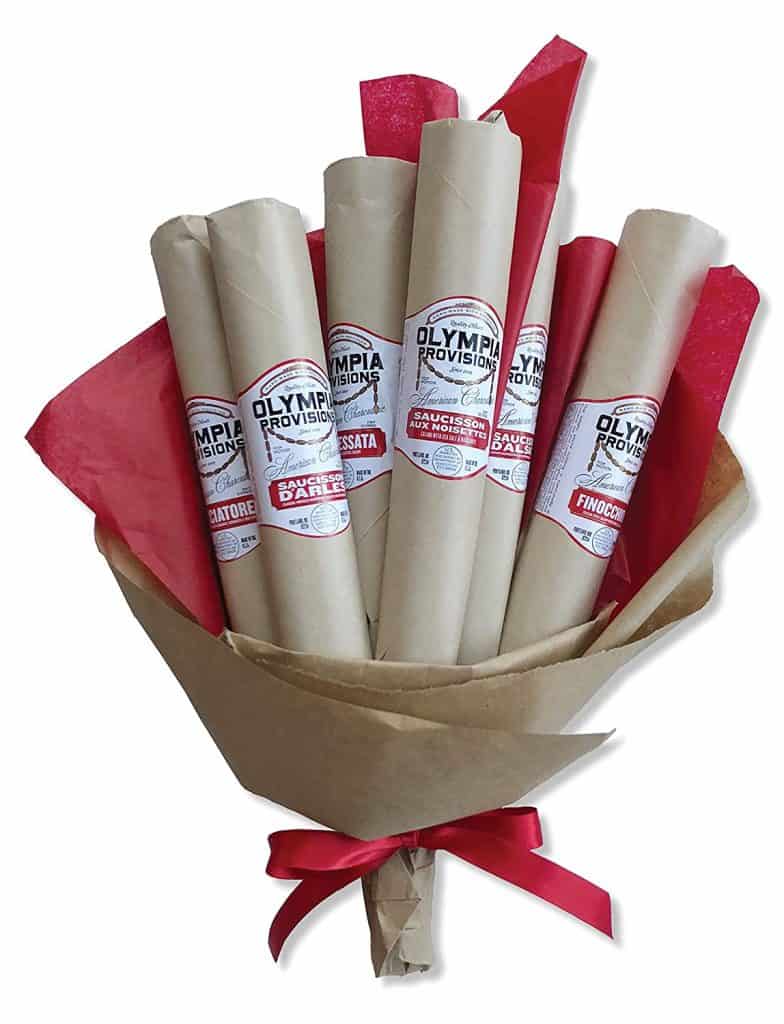 funny gifts for men: salami bouquet