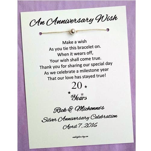 20 years married gift:A Personalized 20th Wedding Anniversary Wish